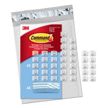 Command CL806-45NA Mini Light, 54 Strips (Easy to Open Packaging), 45 Clips, Clear