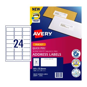 AVERY IP Label J8159 24Up Pack of 50