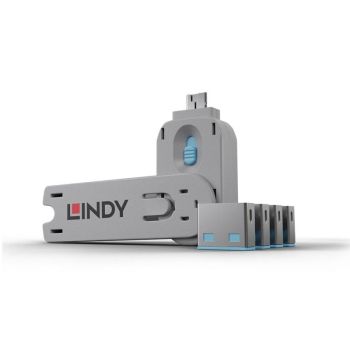 LINDY USBA Port Block/Key x4 B