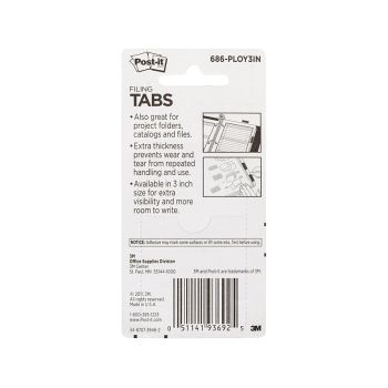 POST-IT Tab 686-PLOY 75x38 Pack of 4 Box of 6