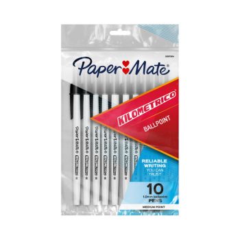 PAPER MATE Kilometrico Black Pack of 10 Box12