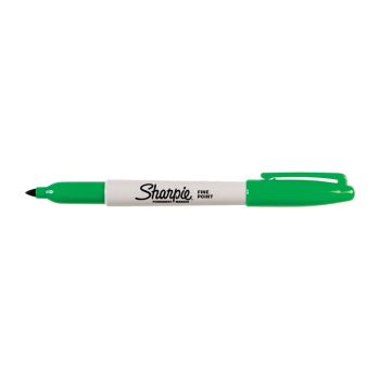 SHARPIE Permanent Marker Fine Point Green UPC Box of 12