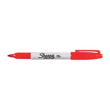 SHARPIE Permanent Marker Fine Point Red Box of 12