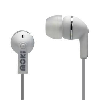 MOKI Dots Noise Isolation Earbuds - WHITE