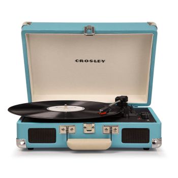 CROSLEY Crosley Cruiser Turquoise - Bluetooth Turntable & Record Storage Crate