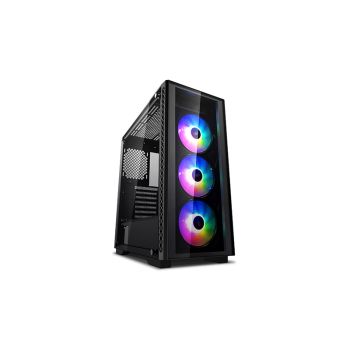 DEEPCOOL MATREXX 50 ADD-RGB 3F Minimalistic Mid-Tower Case, 3 Reinstalled ARGB Fans