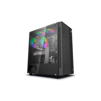 DEEPCOOL MATREXX 55 MESH ATX Minimalist Tempered Glass Case, Supports E-ATX MB