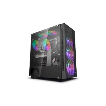 DEEPCOOL MATREXX 55 MESH ADD-RGB 4F Mesh Panel Tempered Glass Case, 4 Preinstalled ARGB Fans