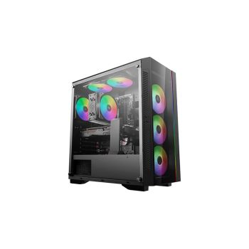 Deepcool MATREXX 55 V3 ADD-RGB 3F Tempered Glass Case, Supports E-ATX MB, 3 Preinstalled ARGB Fans