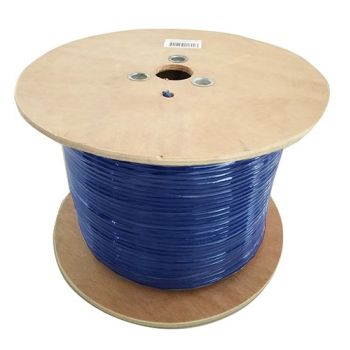 8WARE Cat6A Underground/External Shield Cable Roll 350m Blue Bare Copper Twisted Core PVC Jacket