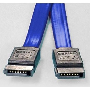 8WARE SATA 3.0 Data Cable 0.5m / 50cm Male to Male Straight 180 to 180 Degree 26AWG Blue CBAT-SATA3-180D