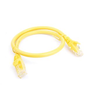 8WARE Cat6a UTP Ethernet Cable 25cm Snagless Yellow