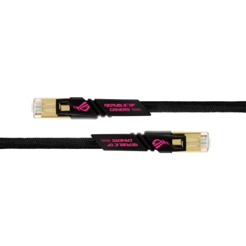 ASUS ROG CAT7 CABLE, Up to 600 MHz &10GB Transfer Rates CAT 7 RJ45 Universal Applicated, Nylon Braided, ROG Design