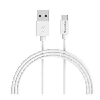 VERBATIM Charge & Sync microUSB Cable 1m - White