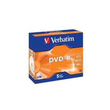 VERBATIM DVD-R 4.7GB 5Pk Jewel Case 16x