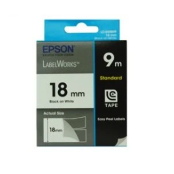 Tape Standard 18mm Black/White 9 meter, for LW-300 & LW-400