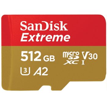 SANDISK 512GB Extreme microSD SDHC SQXAF V30 U3 C10 A1 UHS-1 160MB/s R 90MB/s W 4x6 SD Adaptor Android Smartphone Action Camera Drones