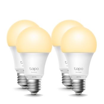 TP-LINK Tapo L510E(4-Pack) Smart Wi-Fi Light Bulb, Edison Screw, Dimmable, No Hub Required, Voice Control, Schedule & Timer 2700K 8.7W 2.4 GHz 802.1