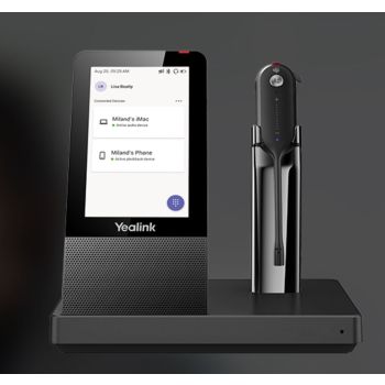 YEALINK WH67 Standard UC DECT Wireless Headset With Touchscreen, Busy light On Headset. All Devices in One. All Connection in One. All Control in One