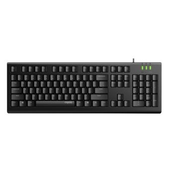 RAPOO NK1800 Wired Keyboard, Entry Level, Laser Carved Keycap, Spill-Resistant, Multimedia Hotkeys  KBLT-K120