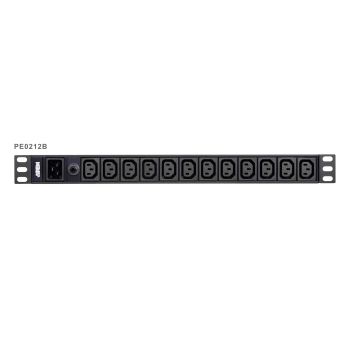 Aten 12-Port 15A Power Distriubiton Unit - Basic PDU, 1U Rackmount Design 12x C13, Overload protection