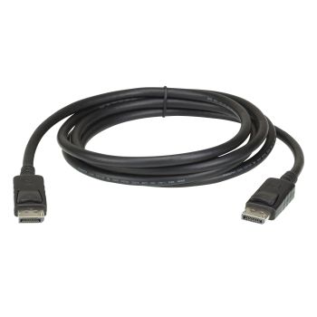 ATEN 4.6m DisplayPort Cable, supports up to 4K (3840 x 2160 @ 60Hz), DP 1.2, High Bit Rate 3 (HBR3) bandwidth of 21.6 Gbps