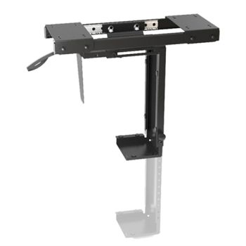 BRATECK Adjustable Under-Desk ATX Case Mount with Sliding track, Up to 10kg,360° Swivel