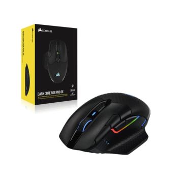 CORSAIR DARK CORE RGB SE PRO Gaming Mouse - Black, Wire, Wireless Qi Charging,