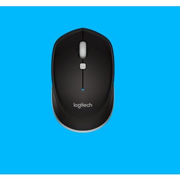 Logitech M337 Black Bluetooth Mouse Blue Compact design Curved shape with rubber grip Smart control and easy navigation