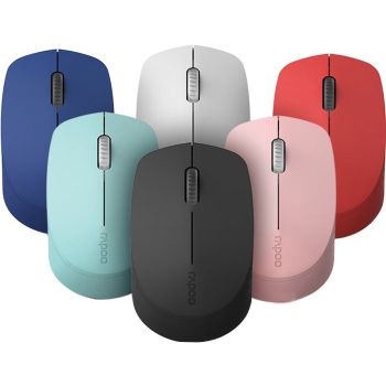 RAPOO M100 2.4GHz & Bluetooth 3 / 4 Quiet Click Wireless Mouse Black - 1300dpi Connects up to 3 Devices, Up to 9 months Battery Life