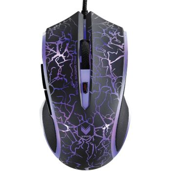 RAPOO V20S LED Optical Gaming Mouse Lighting Black - Upto3000dpi 16m Colour 5 Programmable Buttons