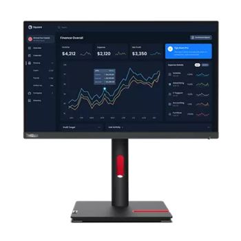 LENOVO ThinkVision T22i-30 21.5' FHD IPS Monitor 1920x1080 16:9 Anti-Glare Height Adjustable Titl Swivel Pivot 4xUSB3.2 Hub VGA DP HDMI Audio 3yr