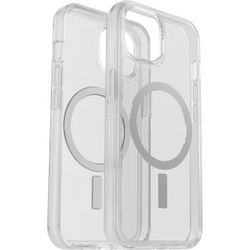 OTTERBOX Apple iPhone 14 / iPhone 13 Symmetry Series+ Clear Antimicrobial Case for MagSafe - Clear (77-89208), 3X Military Standard Drop Protection