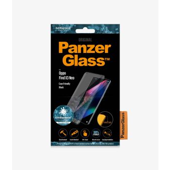 PANZER GLASS OPPO Find X3 Neo - (7076), Antibacterial glass, Protects the entire screen, Crystal clear, Resistant to scratches and bacteria, 100% touch