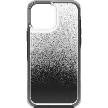 OTTERBOX Apple iPhone 13 Pro Max Symmetry Series Clear Antimicrobial Case - Ombre Spray (Clear/Black) (77-83507), Wireless charging compatible