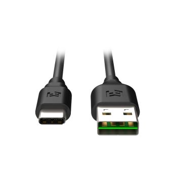 EFM USB to Type-C Charge Cable 2M - Black (EFPCCUL932BLA), 360° Rotatable Cable, Optimal Charge and Sync, Lengthy 2m Cable,