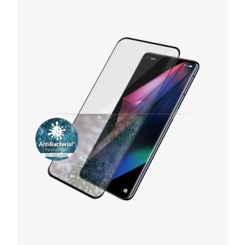 PANZER GLASS Screen Protector - Case Friendly - For Oppo Find X3 Pro -Full Frame Coverage,Anti-Bacterial,Crystal Clear,100% Touch Preservation