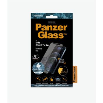 PANZER GLASS iPhone 12 Pro Max - Black - CamSlider  Screen Protector (2715) Easy to install