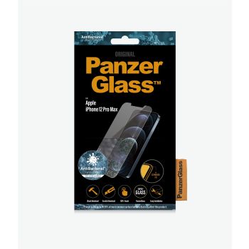 PANZER GLASS iPhone 12 Pro Max - Clear Glass Screen Protector - (2709) Antibacterial glass