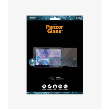 PANZER GLASS Samsung Galaxy Tab Active Pro - Screen Protector - Full Frame Coverage, Rounded Edges, Crystal Clear, Anti Bacterial