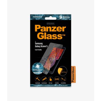 PANZER GLASS Screen Protector - Case Friendly - For Samsung Galaxy XCover 5 - Black - Full Frame Coverage, Rounded Edges, Crystal Clear