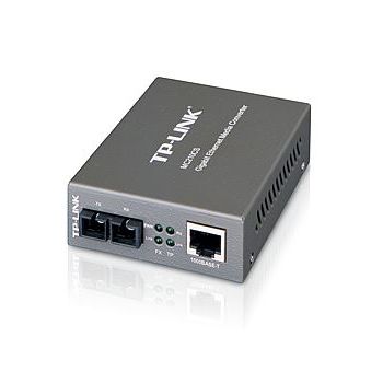 TP-LINK MC210CS Gigabit Ethernet RJ45 to SC Fiber Single-Mode Media Converter Extends Distance up to 15km