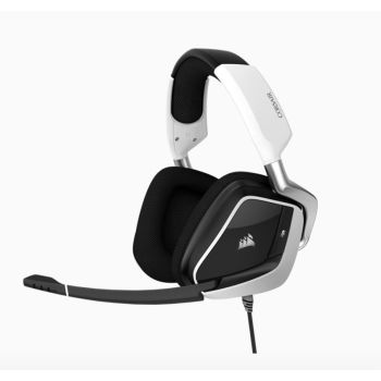 Corsair VOID Elite White USB Wired Premium Gaming Headset with 7.1 Audio, Headphone Frequency Response 20Hz - 30 kHz