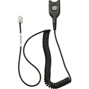 SENNHEISER Standard Bottom cable: EasyDisconnect to Modular Plug - Coiled cable - code 01 for direct connection to most phones