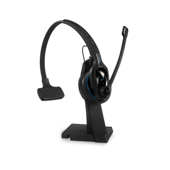 SENNHEISER | Sennheiser IMPACT MB Pro1 UC ML Bluetooth 4.0 Headset with Desk USB Stand, Monaural, Noise Cancelling Mic, Upto 15 Hours Talk, Teams Certified