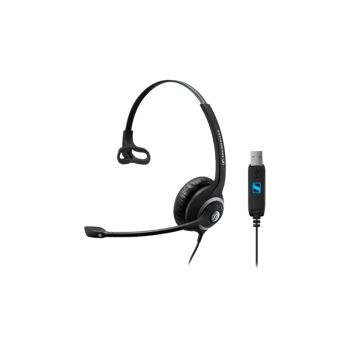 Sennheiser SC230 USB Wide Band Monaural headset with Noise Cancelling mic - built-in USB interface, no call control