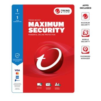 TREND MICRO Micro Maximum Security (1 Device)  Retail Mini Box Auto Renew