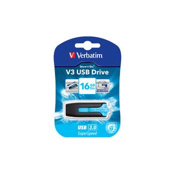 VERBATIM 16GB V3 USB3.0 Blue Store\'n\'Go V3; Rectractable