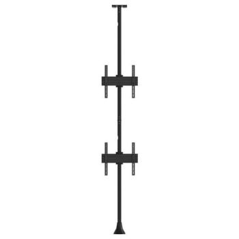 Atdec 1x2 floor-to-ceiling mount two 0.48m rails, 3m pole. Max load per display: 50kg