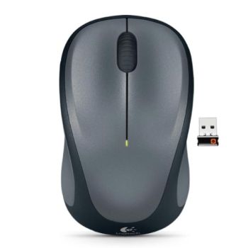 Logitech Wireless Mouse M235, 3 Button, USB Receiver, Scroll Wheel, Colour: Colt Glossy  Black, 1 AA battery pre-installed